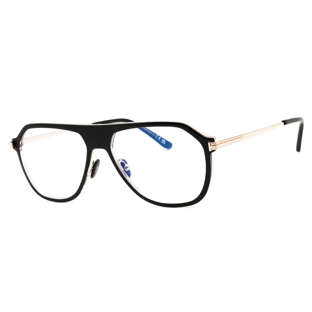 Tom Ford FT5943 Eyeglasses Black Crystal Aviator